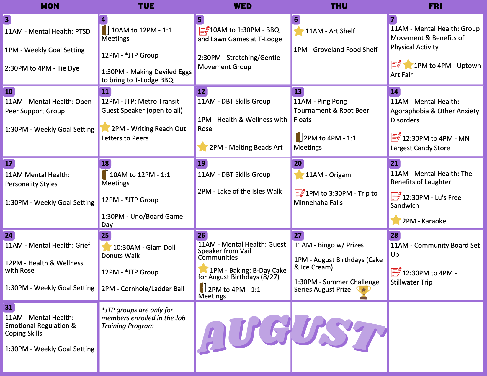 August 2026 Calendar-img Resource Center Calendar